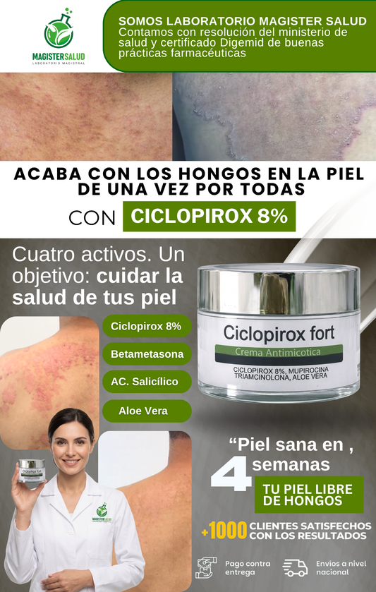 CICLOPIROX FORT (ELIMINA LOS HONGOS EN LA PIEL)